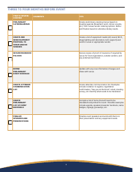 Event Logistics Checklist, Page 5