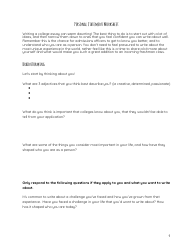 Document preview: Personal Statement Worksheet