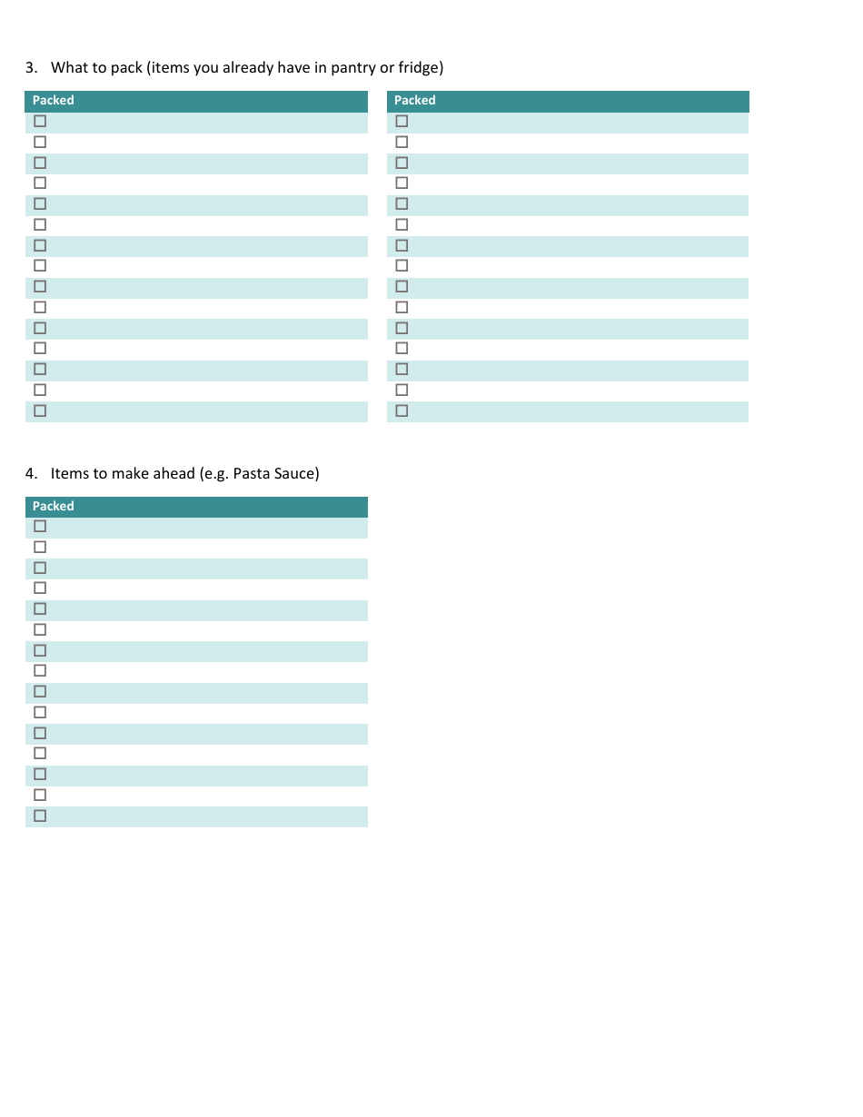 Camping Menu Template, Page 2