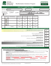 Document preview: Job Cost Submittal Form - Weatherization Assistance Program - Arizona