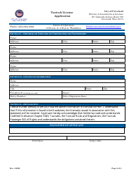 Taxicab License Application - City of Cleveland, Ohio, Page 3