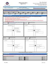 Mobile Food Shop Application - City of Cleveland, Ohio, Page 3