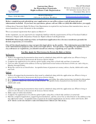 Hazardous Chemicals: Right-To-Know Code Registration Application - City of Cleveland, Ohio
