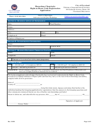 Hazardous Chemicals: Right-To-Know Code Registration Application - City of Cleveland, Ohio, Page 3