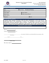Application for Residential Parking Permits - City of Cleveland, Ohio, Page 5