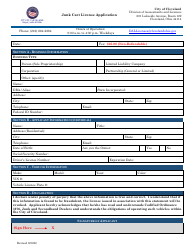Junk Cart License Application - City of Cleveland, Ohio, Page 2