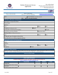 Outdoor Restaurant License Application - City of Cleveland, Ohio, Page 3
