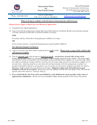 Tow Truck License Application - City of Cleveland, Ohio, Page 2