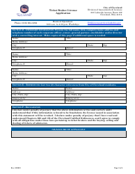Ticket Broker License Application - City of Cleveland, Ohio, Page 3