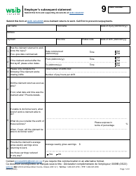 Form 0009A Employer&#039;s Subsequent Statement - Ontario, Canada
