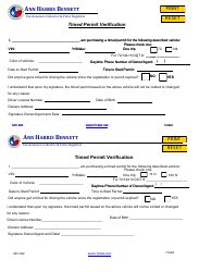 Document preview: Form MV-502 Timed Permit Verification Form - Harris County, Texas