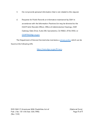 Form DGS OAH31 Request for Accommodation - California, Page 7