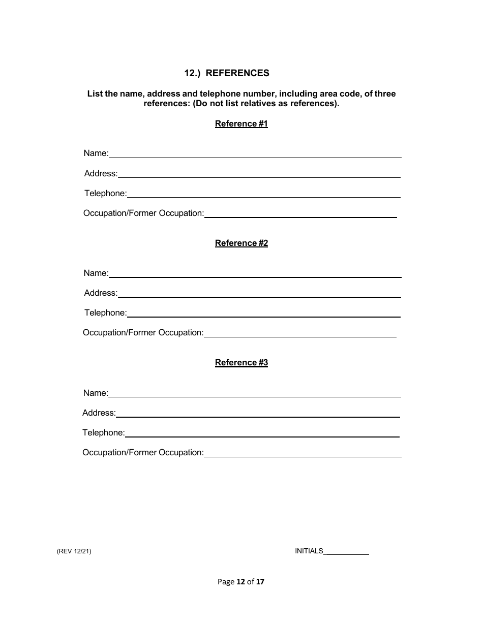 Operations Employee Application - Rhode Island, Page 12