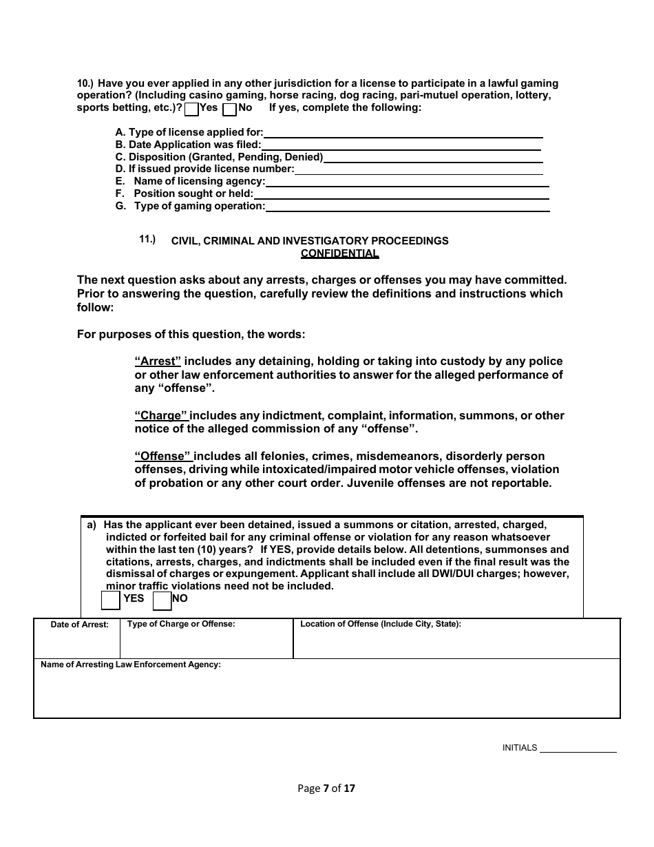Operations Employee Application - Rhode Island, Page 7