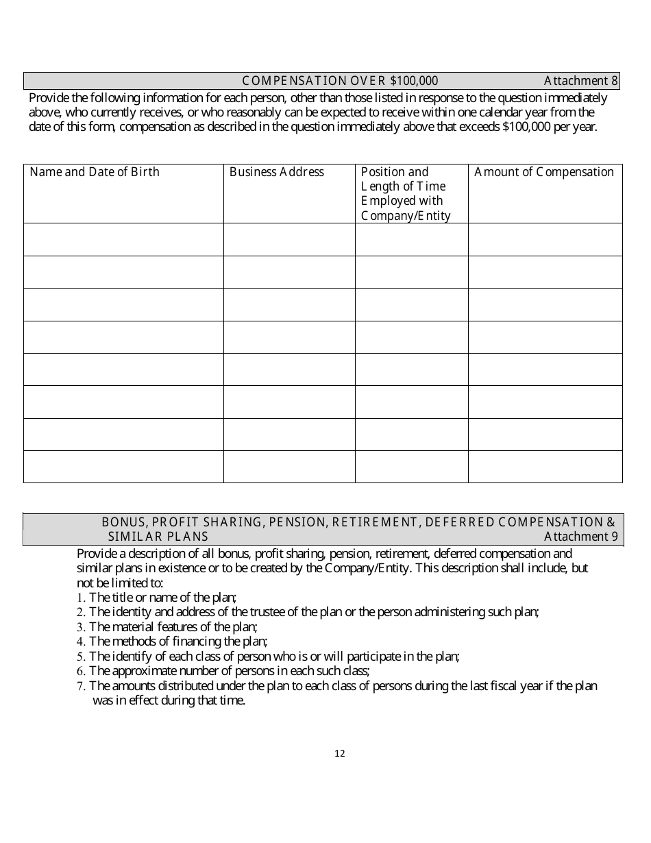 Gaming Vendor Application - Rhode Island, Page 12