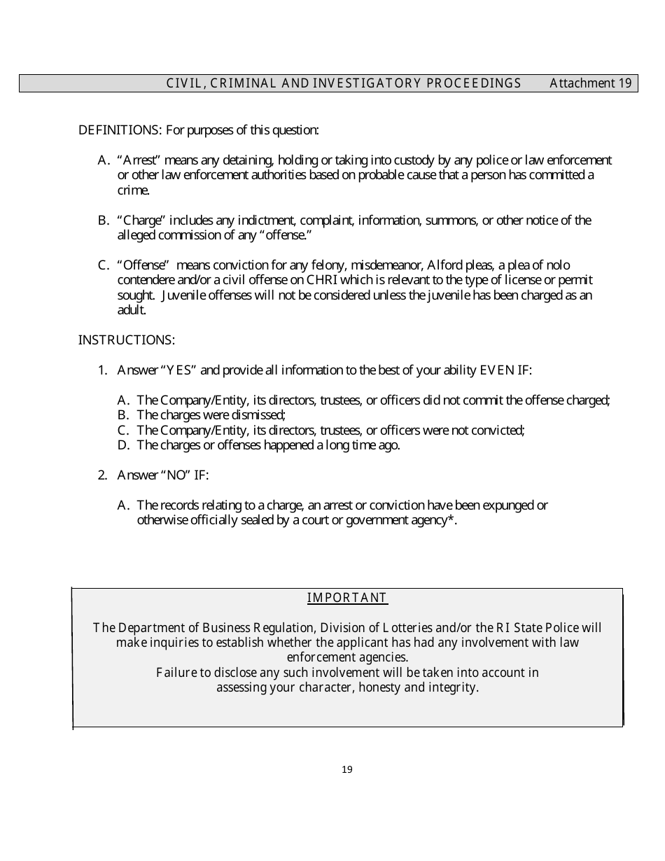 Gaming Vendor Application - Rhode Island, Page 19