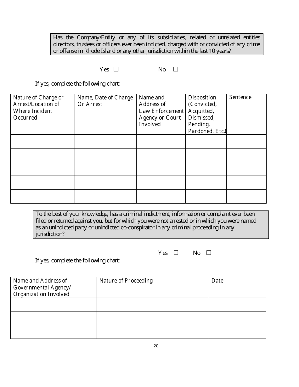 Gaming Vendor Application - Rhode Island, Page 20