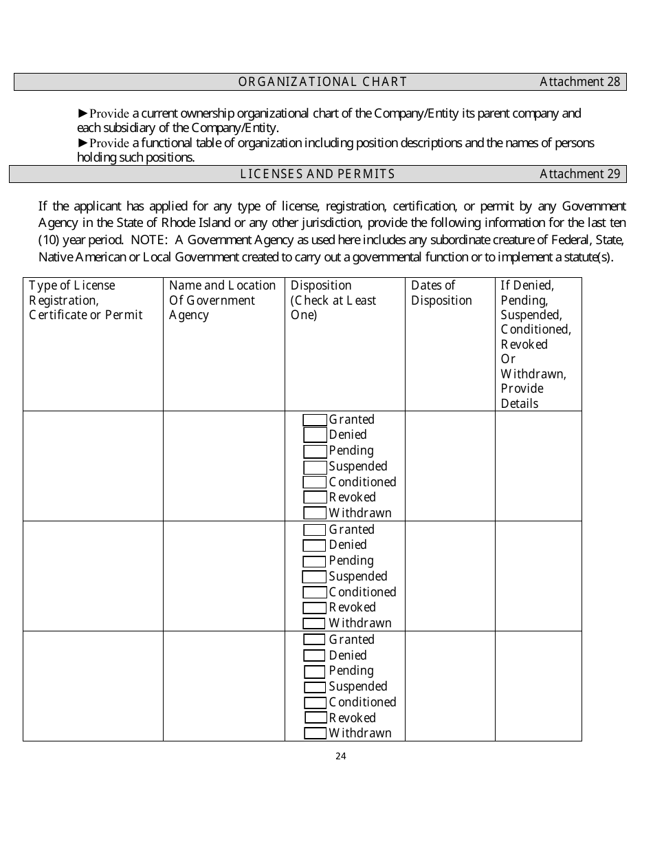 Gaming Vendor Application - Rhode Island, Page 24