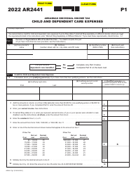 Document preview: Form AR2441 Child and Dependent Care Expenses - Arkansas