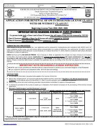 Application for Renewal of Owts Designer License Class I With or Without Class Iv - Rhode Island