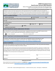 Document preview: Mrgp Amendment Form - Road Erosion Inventory (Rei) Submittal - Notice of Intent (Noi) for Stormwater Discharges From Municipal Roads Under the Municipal Roads General Permit (Mrgp) 3-9040 - Vermont