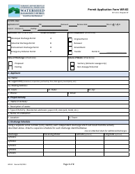 Document preview: Form WR-82 Permit Application Form - Vermont
