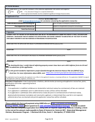 Form WR-82 Permit Application Form - Vermont, Page 2