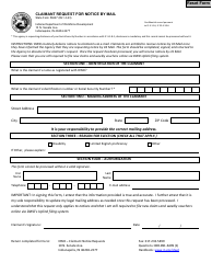 Document preview: State Form 56627 Claimant Request for Notice by Mail - Indiana