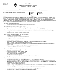 Form DWS-ESD475 Change Report Form - Utah
