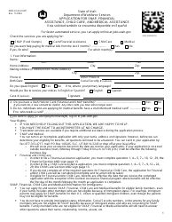 Form DWS-ESD61APP Application for Snap, Financial Assistance, Child Care, and Medical Assistance - Utah
