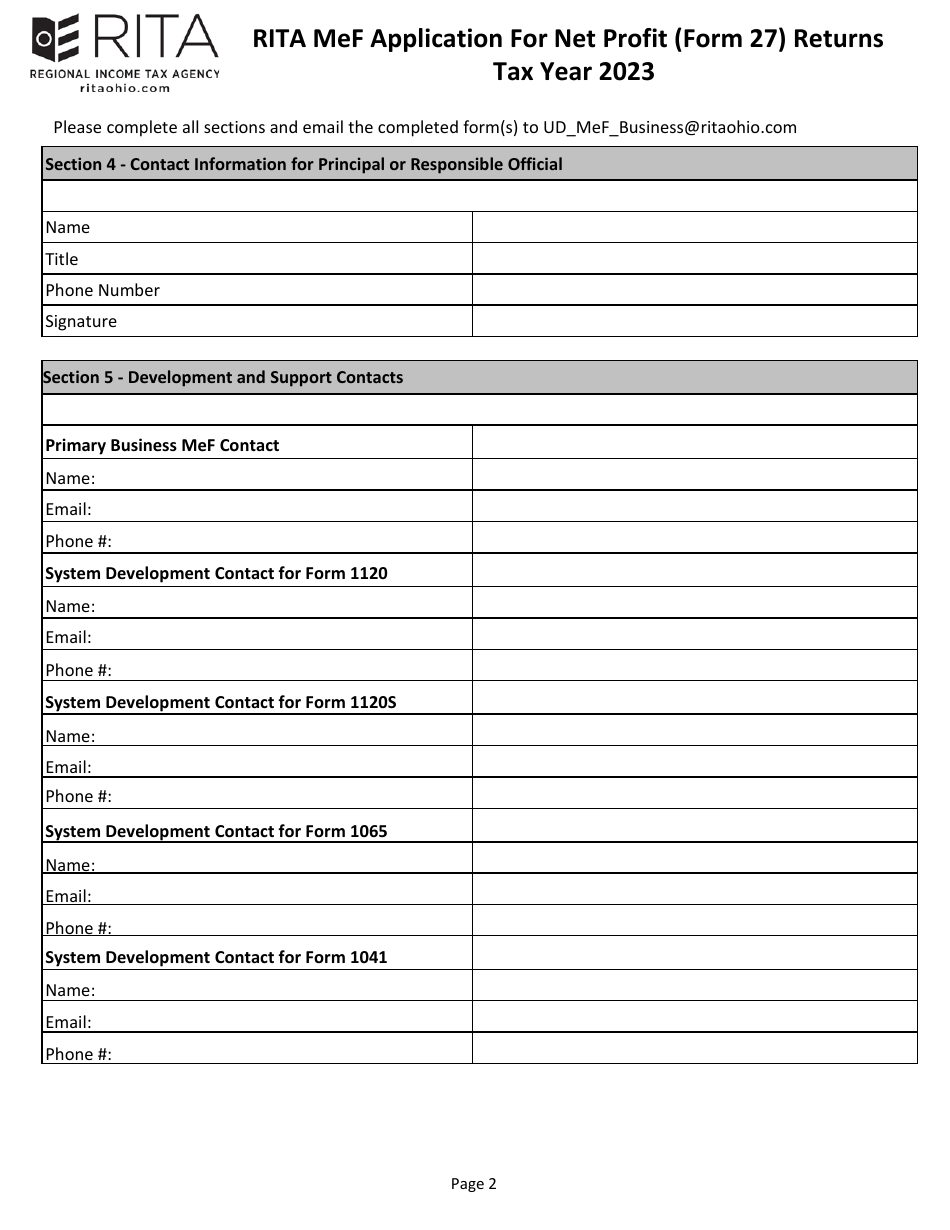 Form 27 2023 Fill Out, Sign Online and Download Fillable PDF, Ohio