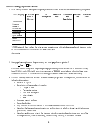 Form 440-5874 Consumer Finance Questionnaire for Licensure - Oregon, Page 2
