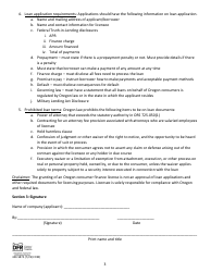 Form 440-5874 Consumer Finance Questionnaire for Licensure - Oregon, Page 3