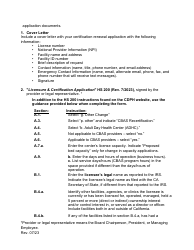 Community-Based Adult Services (Cbas) Certification Renewal Application Instructions - California, Page 2