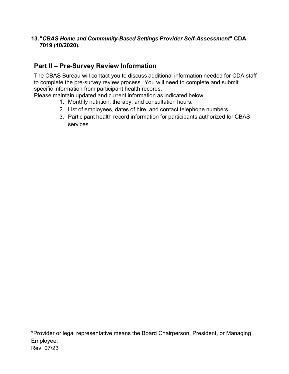 Community-Based Adult Services (Cbas) Certification Renewal Application Instructions - California, Page 5