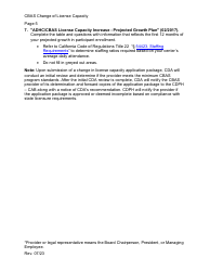 Community-Based Adult Services (Cbas) Change in License Capacity Application Instructions - California, Page 5
