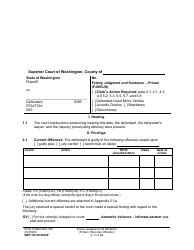 Document preview: Form WPF CR84.0400P Felony Judgment and Sentence - Prison (Fjs/Rjs) - Washington