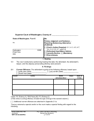 Form WPF CR84.0400PSA Felony Judgment and Sentence - Parenting Sentencing Alternative - Washington