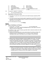 Form WPF JU03.0500 Order After Hearing: First Dependency Review/Dependency Review/Permanency Planning (Fdprho) (Dprho) (Orpp) - Washington, Page 2