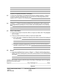 Form WPF JU02.0100 Motion for Order to Take Child Into Custody (Mt) - Washington, Page 2