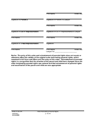 Form JU04.0820 Order Reinstating Parental Rights (Orrpr) - Washington, Page 3