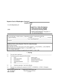 Document preview: Form WPF JU03.0560 Legally Free - Order After Hearing Dependency Review/Permanency Planning (Dprho) (Orpp) - Washington