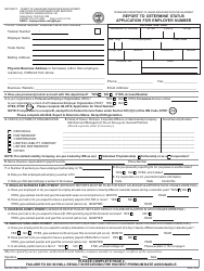 Document preview: Form LB-0441 Report to Determine Status - Application for Employer Number - Tennessee