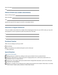 General Statewide Enrollment Options Application for K-12 and Early Childhood Special Education - Minnesota, Page 2