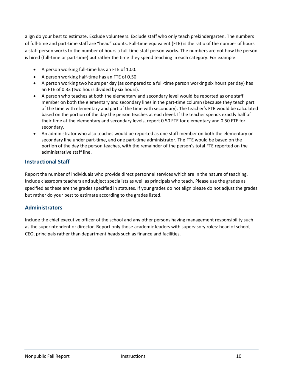 Form ED-00027-48 Nonpublic Fall Report - Minnesota, Page 10