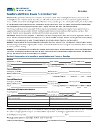 Form ED-02400-06 Supplemental Online Course Registration Form - Minnesota