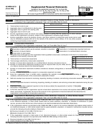 IRS Form 990 Schedule D Supplemental Financial Statements