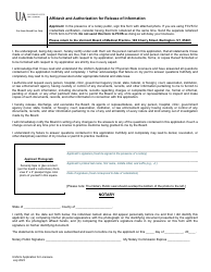 Document preview: Affidavit and Authorization for Release of Information - Vermont