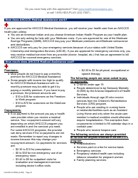 Form FAA-0001A Application for Benefits - Arizona, Page 4