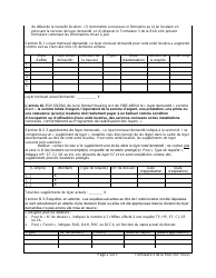 RAD Form 4 Rent History Disclosure for All Rental - Washington, D.C. (French), Page 2